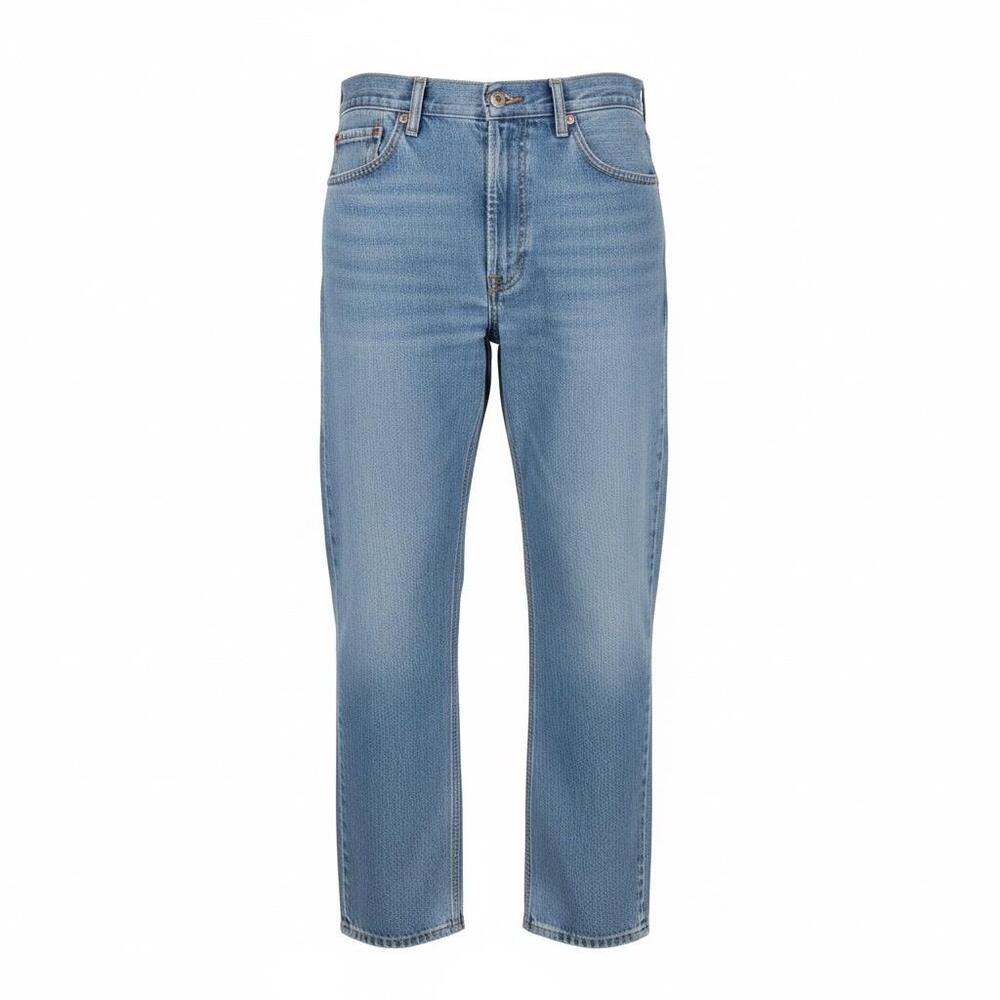 Levis 550 Jeans Mens 35x28 Blue Denim Relaxed Fit Tapered Medium Wash Zip Fly